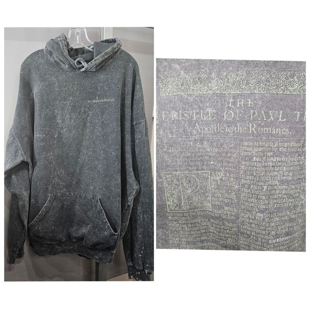 Reach 1.1.Six Hoodie Sweatshirt 3XL I Am Not Ashamed Christian Faith Distressed